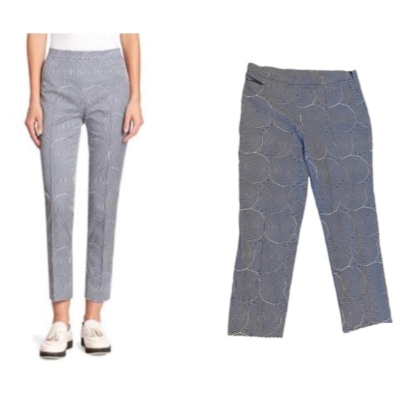 AKRIS PUNTO Franca Sunshade-Print Ankle Pants - Picture 1 of 6